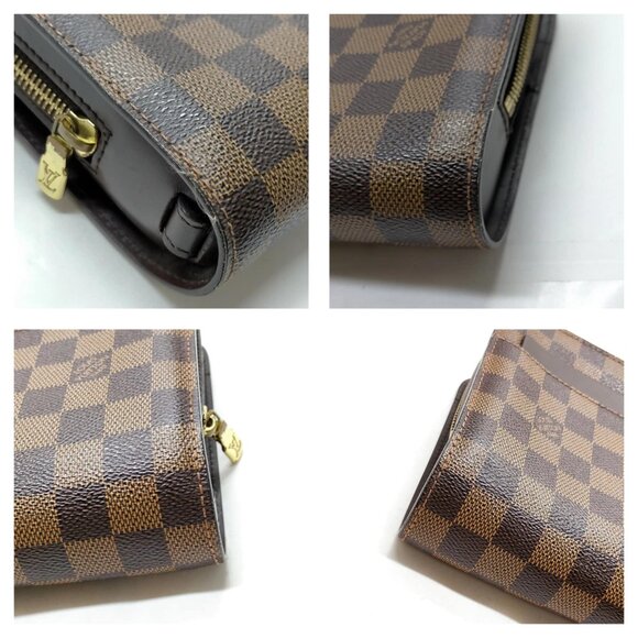 Authentic Louis Vuitton LV Clutch Saint Louis Ebene Brown Damier mn480-121325 - Picture 9 of 16